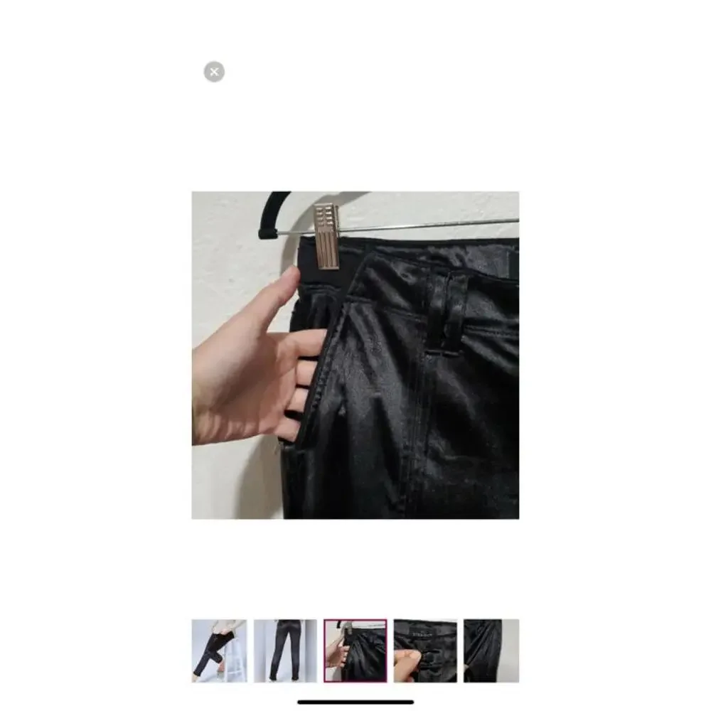 White House Black Market | Black Velour Crushed Velvet‎ Convertible Pants Sz 10